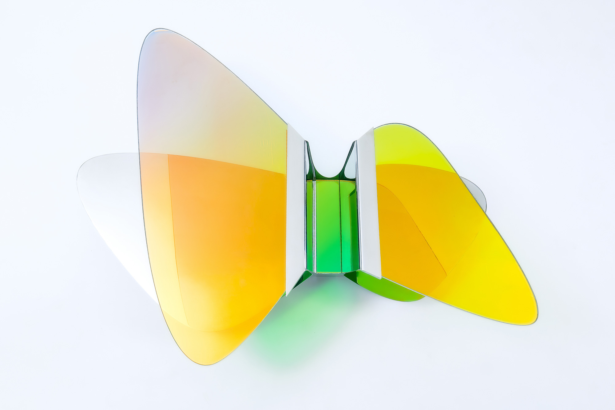 Top view showing layered wing-like geometry – LT02